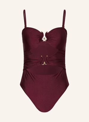 Mrs & Hugs Strój Kąpielowy Bandeau Z Wycięciami lila