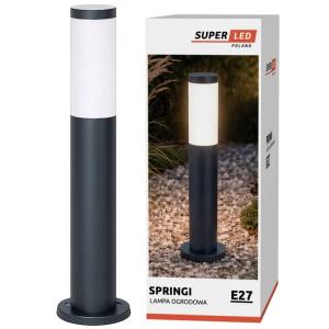 Lampa Ogrodowa zewnętrzna stojąca słupek ogrodowy 45 cm E27 czarna