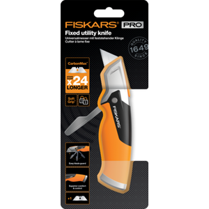 Nóż uniwersalny CarbonMax ze stałym ostrzem 25,9 x 10,9 x 3 cm Fiskars