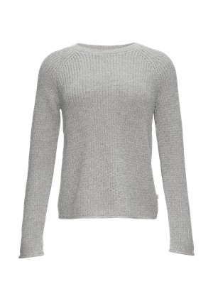 Sweter z dzianiny w cętki z raglanowymi rękawami
