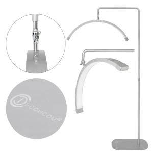 Lampa Kosmetyczna Podłogowa LED Mocna 45W Przedłużania Rzęs Stojąca Srebrna