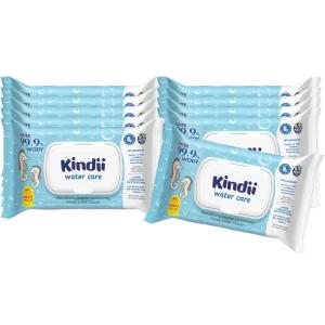 Papier nawilżany Kindii Water Care dla dzieci 99,9% wody 10x60 szt.