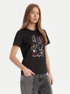 KARL LAGERFELD T-Shirt A3W17099 Czarny Regular Fit