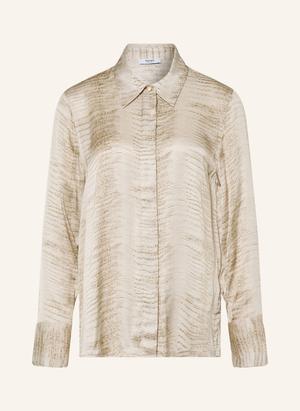Reiss Bluzka Koszulowa Annie Z Satyny beige