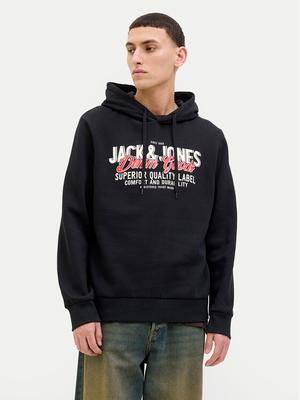Jack & Jones Bluza Logo 12279649 Czarny Regular Fit