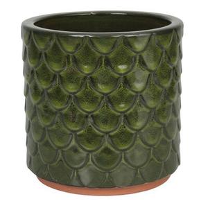 Donica 4397 szkliwo CYLINDER mrozoodporna 22 x 20 cm zieleń 013