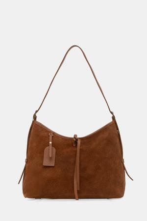 Answear.LAB torebka hobo damska zamszowa