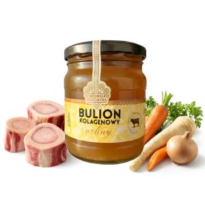 Bulion wołowy kolagenowy 400 ml Schronisko Bukowina keto 100% natury tężeje