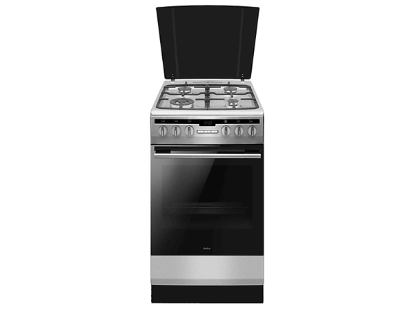 Kuchnia gazowo-elektryczna AMICA 57GED3.31HZpTaDpA(Xx) Pizza Wok Srebrny