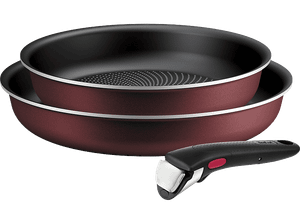 Zestaw patelni TEFAL L7248553 Bordowo-czarny