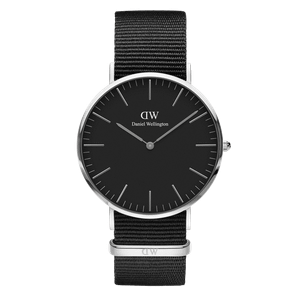 Daniel Wellington DW Watch Classic Cornwall Black Silver 36mm