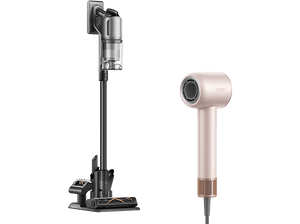 PRODUKT PO EKSPOZYCJI - Odkurzacz bezprzewodowy DREAME Z30 AquaCycle Srebrny + suszarka do włosów Dreame Glory Pro Różowy