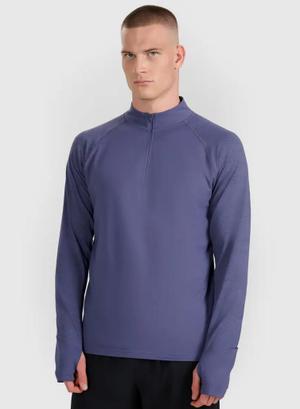 4F bluza do biegania męska szybkoschnąca 4FWAW25TFSWM576 niebieska (L)