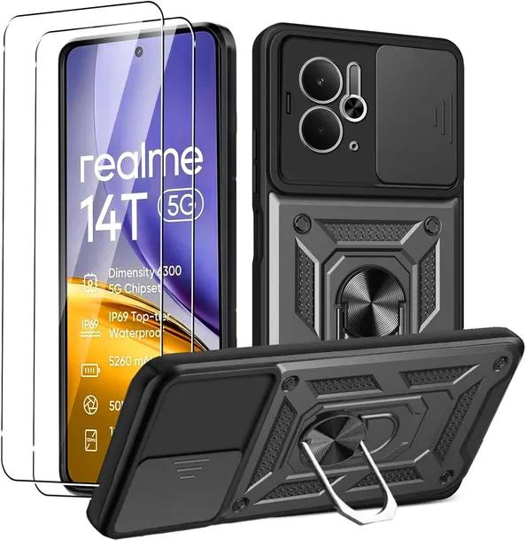 ETUI PANCERNE SLIDE DO REALME 14 5G / REALME 14T 5G + 2x SZKŁO HARTOWANE