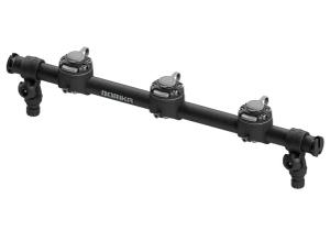 Reling 700 mm z trzema zamkami na akcesoria, dwa mocowania GRp700-3 Borika