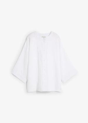 Bluzka oversize z czystego lnu