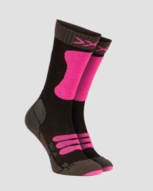 Skarpety junior X-Socks SKI JR 4.0 szaro-różowe (31/34)