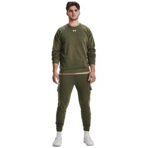 UNDER ARMOUR bluza dresowa męska Rival Fleece Crew zielona (S)