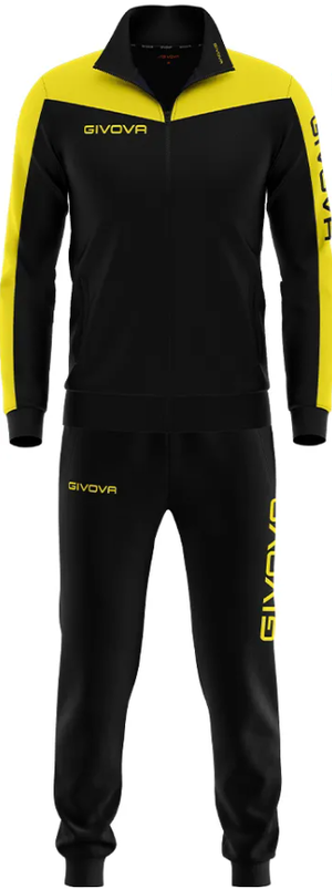 GIVOVA dres męski komplet spodnie i bluza TR036 czarny (2XL)