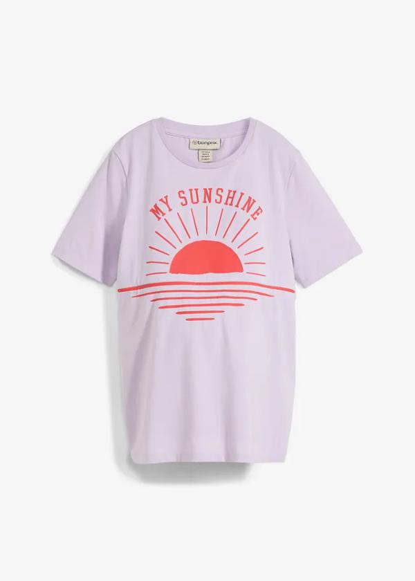 T-shirt 2 w 1 na okres ciązy i do karmienia z bawełny organicznej