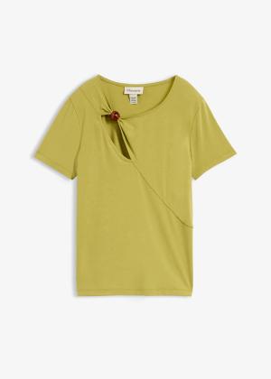 T-shirt z lejącej mieszanki wiskozy
