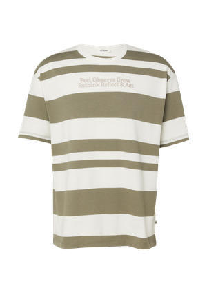 T-shirt w paski z grafiką
