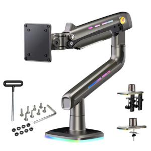 Mocny Gamingowy Uchwyt do Monitorów 32"-60" Regulacja 3D Podświetlenie RGB