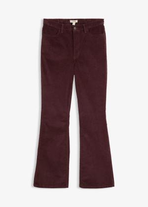 Spodnie sztruksowe z mieszanki bawełny, o kroju bootcut