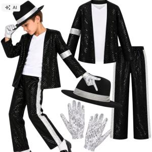 STRÓJ MICHAEL KRÓL POPU DISCO PRZEBRANIE TANCERZ GWIAZDA KARNAWAŁ 140 146