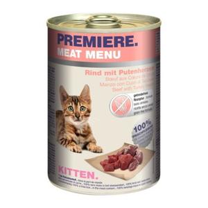 PREMIERE Meat Menu Kitten Wołowina i serca indycze 12x400 g