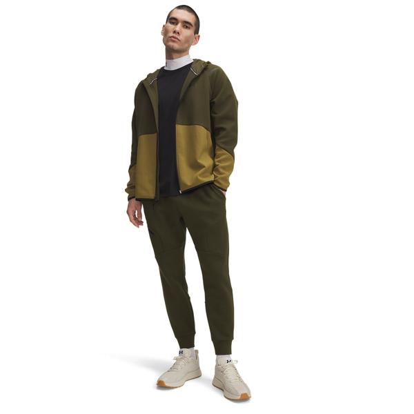 UNDER ARMOUR spodnie dresowe męskie z kieszeniami Unstoppable Flc Joggery zielone (XL)