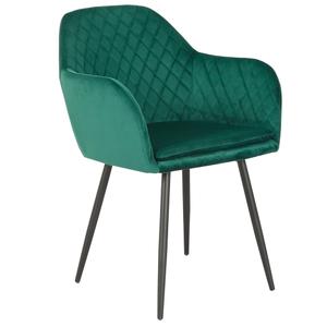 Krzesło z podłokietnikami 8174-2 | Zielony welur | Outlet