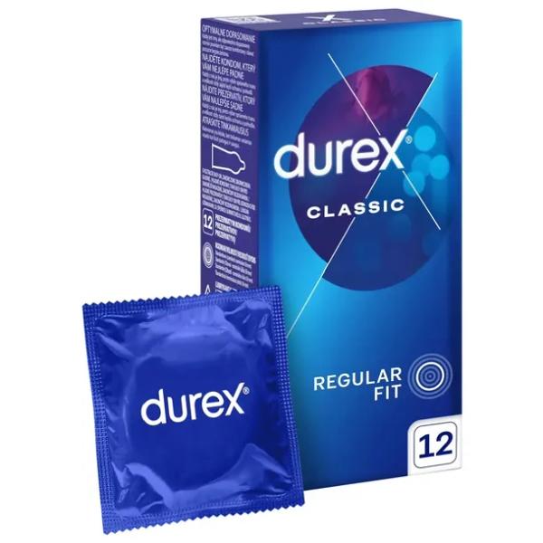DUREX prezerwatywy CLASSIC klasyczne gładkie bezpieczne i komfortowe 12 szt