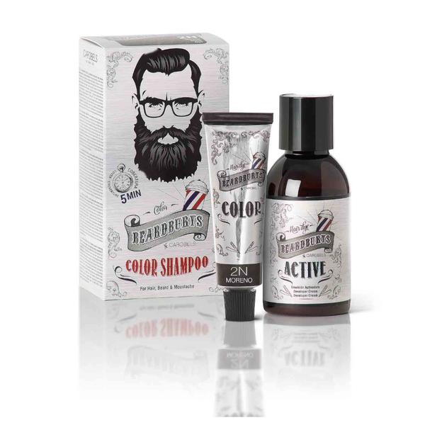 Beardburys Szampon Koloryzujący dla Mężczyzn do Włosów, Brody i Wąsów 2N Black