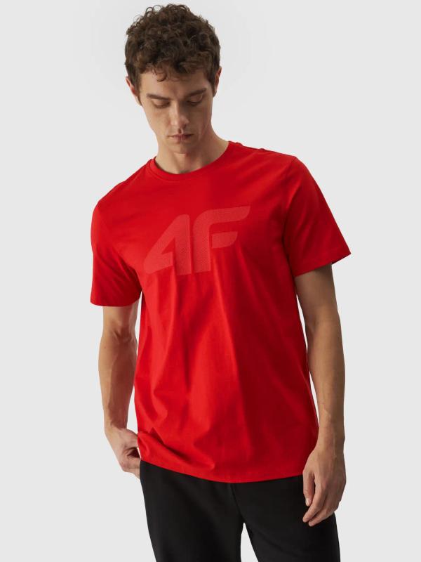 4F koszulka męska sportowa t-shirt bawełniany M1844 bordowy (L)