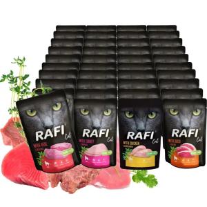RAFI CAT pasztet Mix smaków BEZ RYB 40x100g