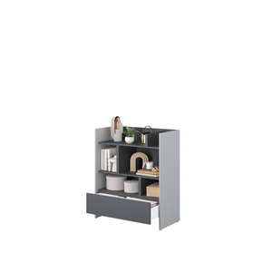 Regał Bed Concept BC-25 92x108x40 cm | Szary/Grafit | funkcjonalny | do półkotapczanu
