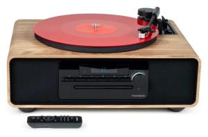 Gramofon z głośnikami Thomson MIC300TT Bluetooth 5.0 Radio FM CD/MP3