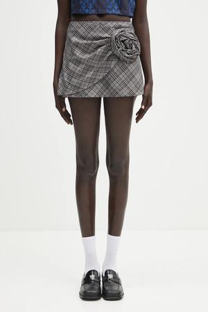 AMBUSH spódnica wełniana Check Rose Skirt