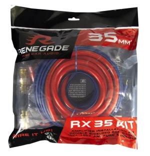 ZESTAW RCA WZMACNIACZA KABEL KABLI PRZEWÓD Renegade RX35KIT 5m RCA 35mm2