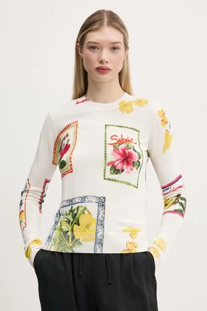 Desigual sweter z domieszką lnu TAMPERE