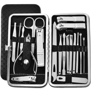 ZESTAW DO MANICURE PEDICURE DO PAZNOKCI 20EL ETUI