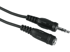 Kabel-przedłużacz HAMA Jack 3.5 mm 5 m Czarny
