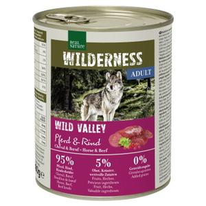 REAL NATURE WILDERNESS karma mokra dla psa, adult, Wild Valley, wołowina i koń 6x800 g