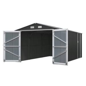 Garaż metalowy blaszany antracyt 495x300x232 cm narzędziownia 15m2 blaszak