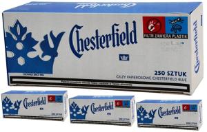 Gilzy papierosowe CHESTERFIELD BLUE 250szt X 4