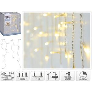 Kurtyna 180 LED 6 m ciepłe białe