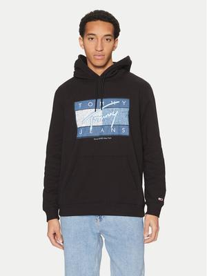 Tommy Jeans Bluza Dna Flag Twist DM0DM21100 Czarny Regular Fit