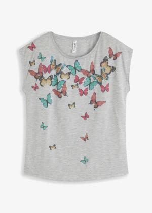 T-shirt z miękkiej mieszanki wiskozy