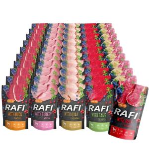RAFI PREMIUM Mokra karma dla psa Mix smaków 50x500g NOWE SMAKI